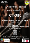 Flyer to advertise Burnley Music Centre choir