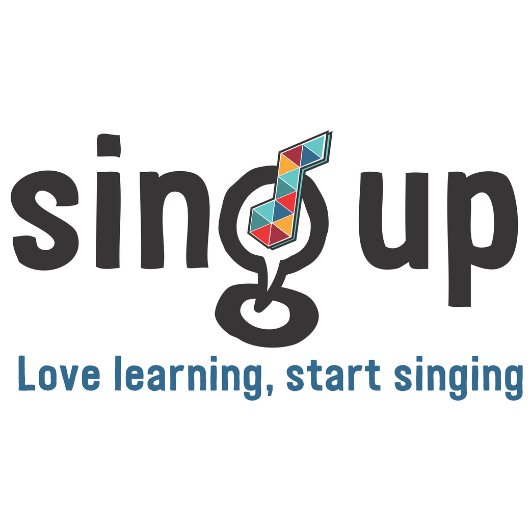 Sing in. Singup. Singing Love. Sing up. Sing logo.